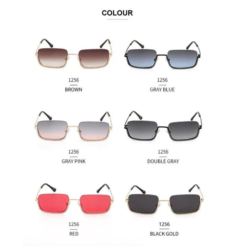 2020 Nova sončna Očala, za Ženske Modni Diamant Čisti rdeč okvirček sončna Očala ženske trend 1256 sončna očala