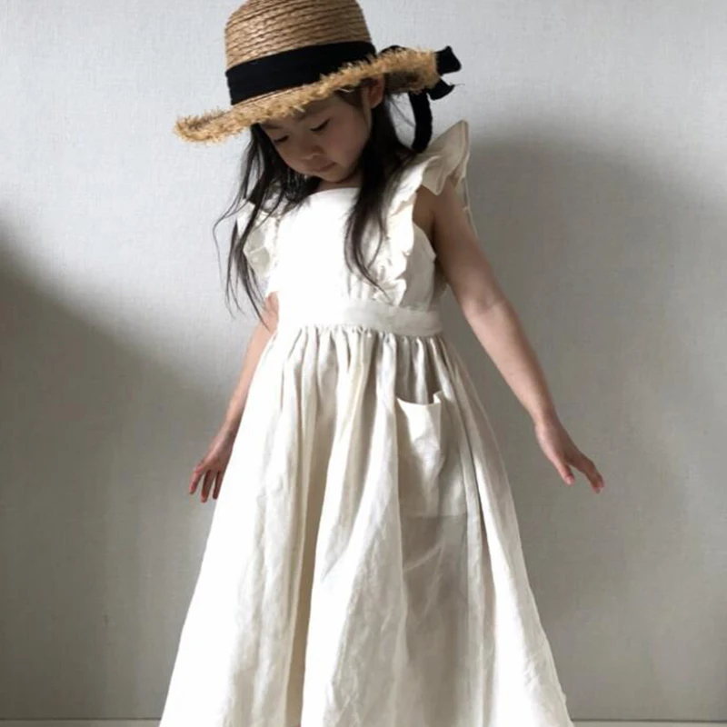 2020 Nove Blagovne Znamke Baby Dekleta Obleke Korejski Japonskem Slogu, Poletje, Otroci, Dekleta, Obleko Ruffles Otroci Dekle Oblačila Vzročno Princesa Obleko