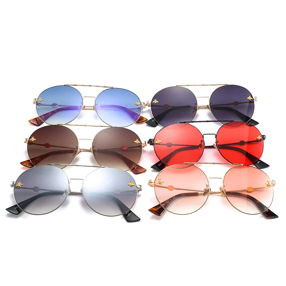 2020 Nove Modne blagovne znamke Vroče Klasična moda za Moške, za ženske sončna očala čebel UV400 Krog Gradient leče, sončna očala oculos Gafas moški