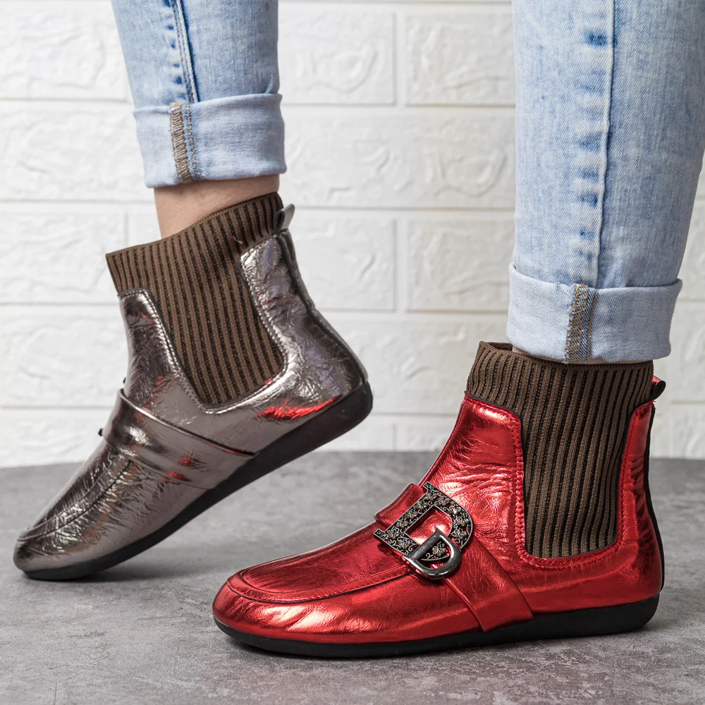 2020 nove modne ženske škornji, nogavice, čevlji ženski luksuzne blagovne znamke oblikovalci čevlji ženske Usnjene Kratke Čevlji plus velikost gleženj škornji