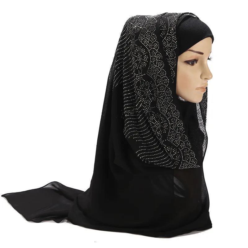 2020 Nove ženske nosorogovo šifon barva muslimanska oblačila hidžab šal šali in obloge pashmina ruta ženski foulard glavo