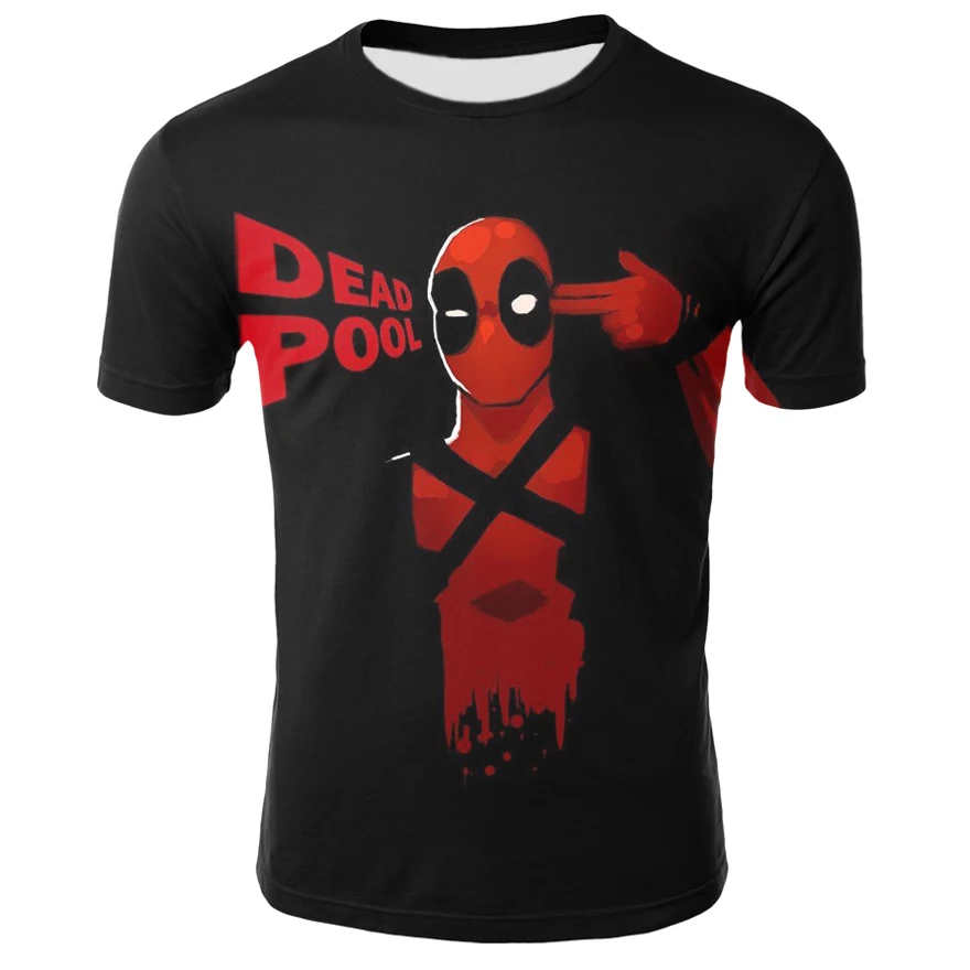 2020 Novi Ameriški Anime Deadpool 3D Tisk T-shirt Velikost za Moške in Ženske Priložnostne Moške Srajce Zabavno Priložnostne majice
