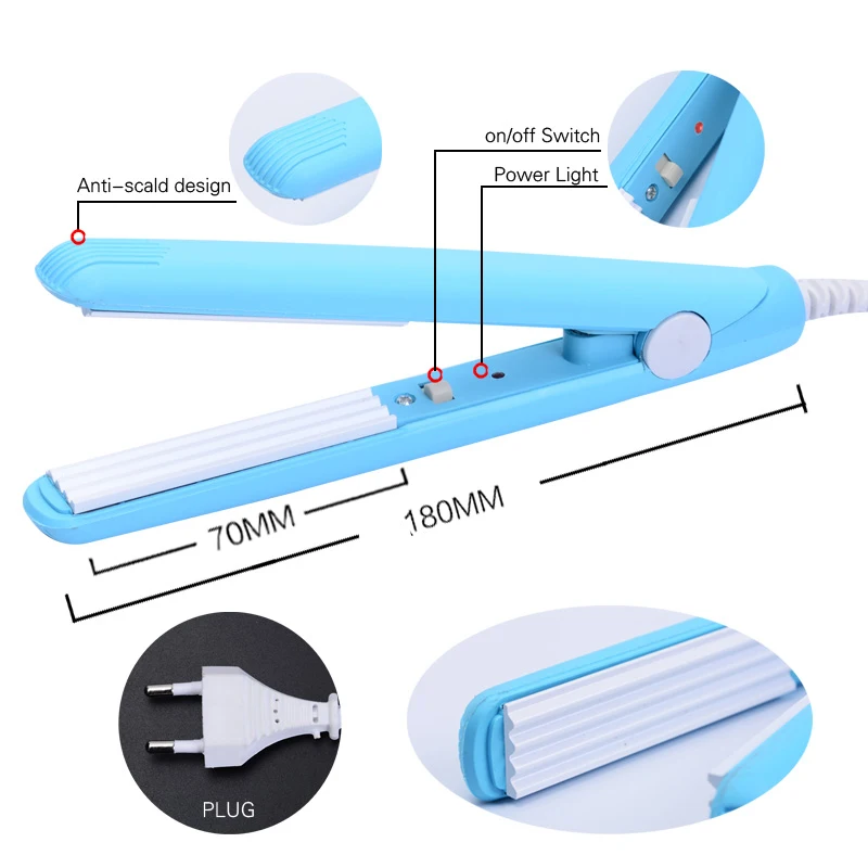 2020 Novi Mini ikona Keramični Elektronski Lase Straighteners Dry & Mokro Strokovno Curler Styling Orodja EU Plug