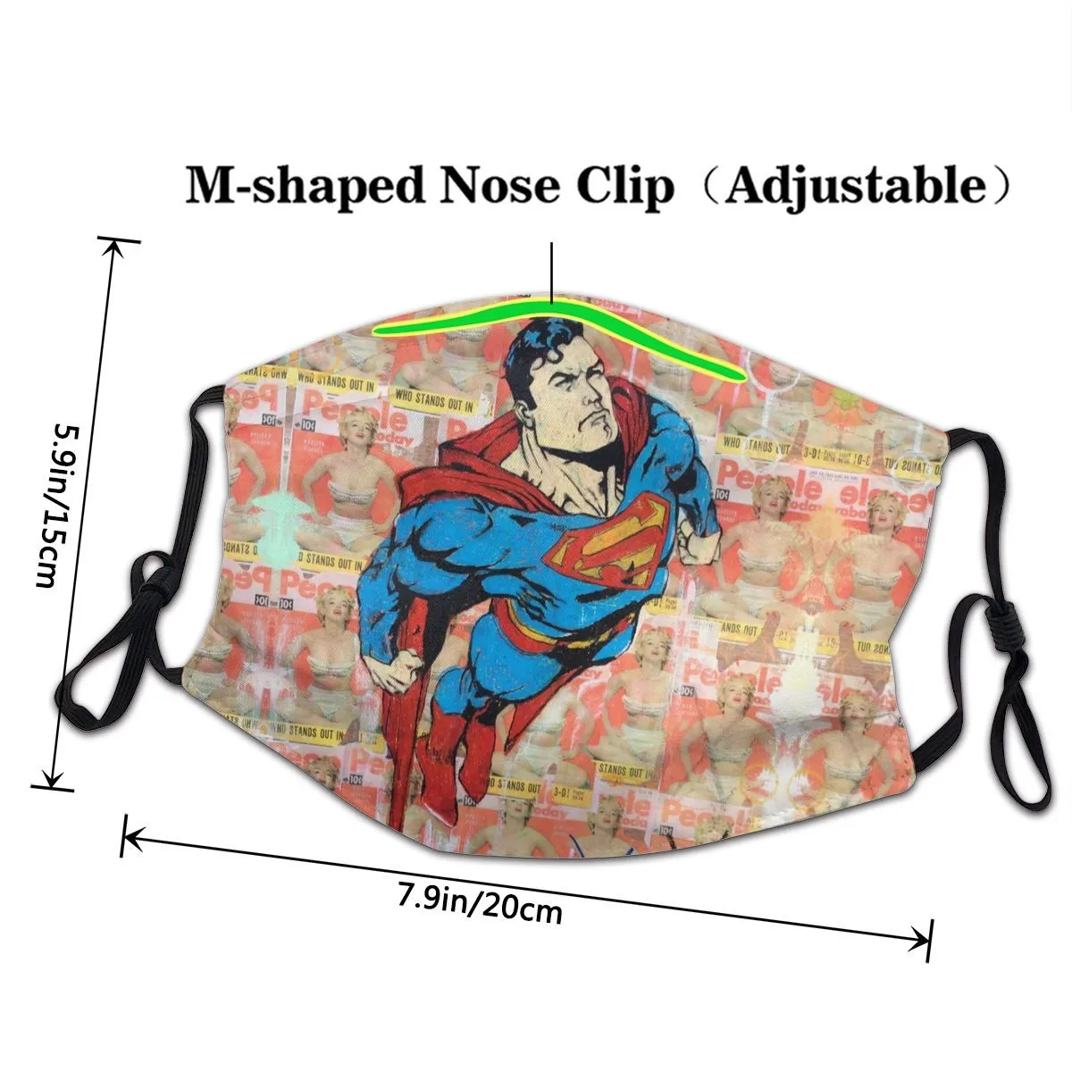 2020 Novi Superman Pm2.5 Filter Usta Maska za Dihanje Meri Fantje/dekleta Masko Batman Vs Superman Ženske/moški Obraz Maske