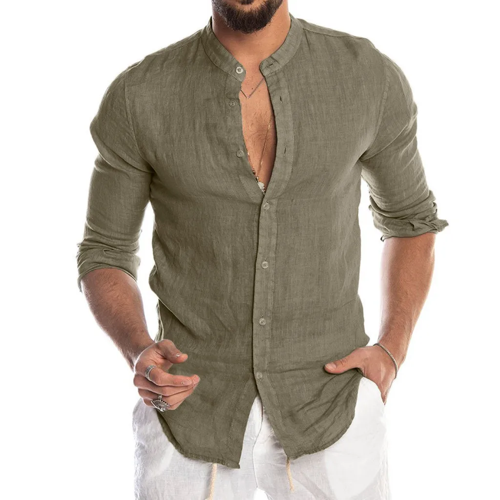 2020 Novih Moških Priložnostne Bluzo Bombaž Perilo Majica Svoboden Vrhovi Kratek Rokav Tee Shirt Pomlad Poletje Jesen Priložnostne Čeden Moški Majica