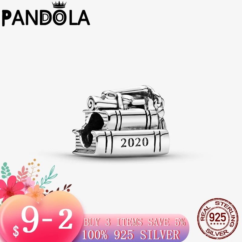 2020 novo 925 Sterling Srebro Diplomi Knjige Čare Kroglice Fit Original Pandora Charms Zapestnico S925 Nakit Darilo