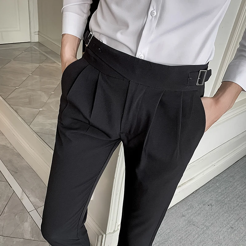 2020 NOVO Belo Poročno Obleko Hlače za Moške Poslovna Obleka Hlače Priložnostne Slim Fit Formalno Hlače Pantalon Kostum Obleko Hlače Moški