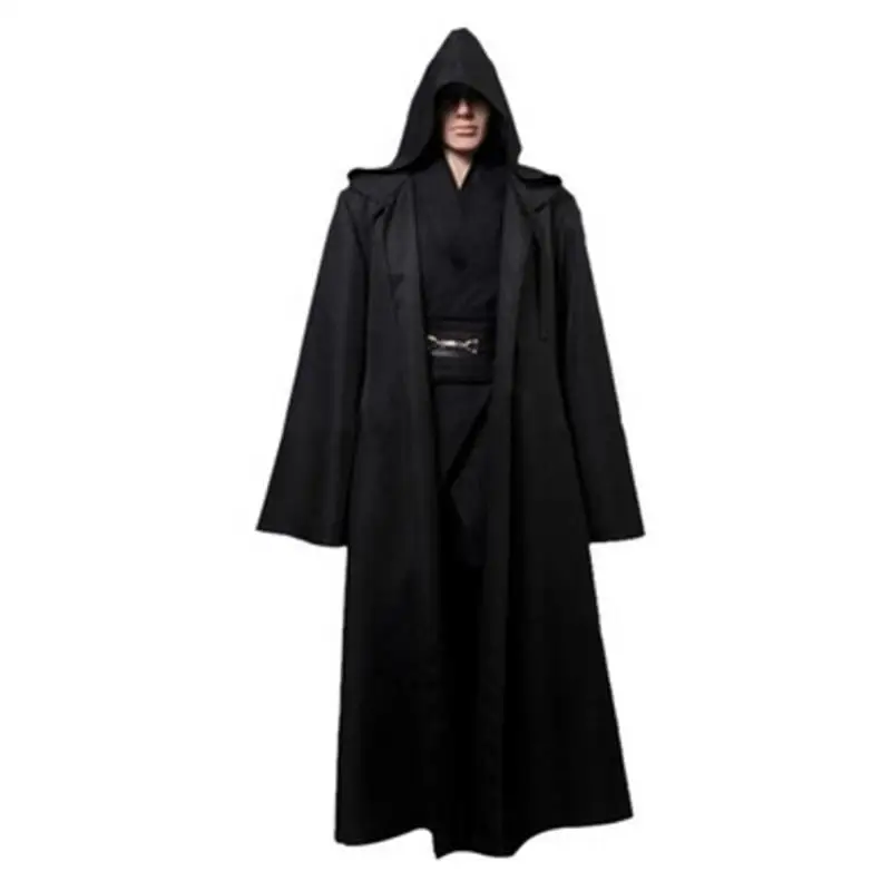 2020 Novo Darth Vader Terry Jedi Črno Haljo Jedi Knight Hoodie Plašč Halloween Cosplay Kostum Cape Za Odrasle