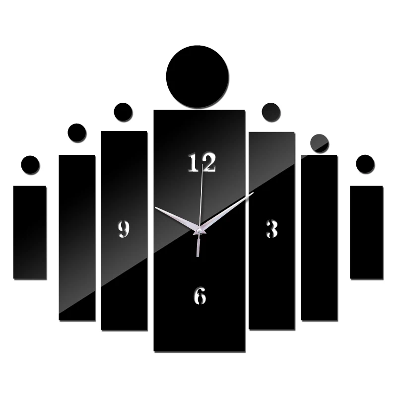 2020 novo Iglo ogledalo stenske ure dnevno sobo quartz akril sodobno oblikovanje 3d diy watch ure nalepke horloge