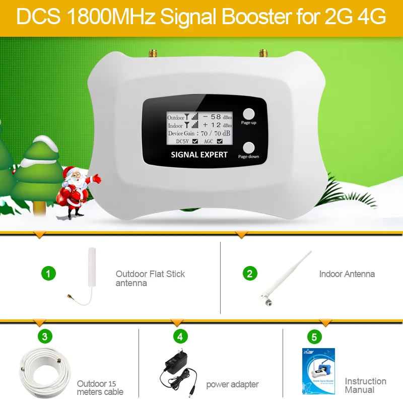 2020 Novo Nadgradnjo LCD-zaslon Globalni Frekvenca 2G 4G LTE DCS 1800mhz mobilni signal repetitorja/signala booster ojačevalnik za 2G4G kit