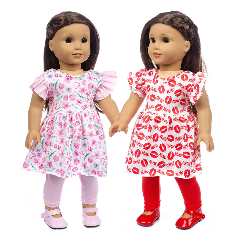 2020 Novo obleko, Primerni za American Dekle Lutka Obleko 18-palčna Lutka Božič Dekle Darilo(Samo prodajajo oblačila)