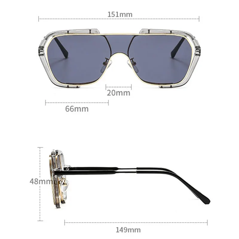 2020 Novo Prevelik Enem Kosu sončna Očala Za Ženske Letnik Luksuzne blagovne Znamke Ravno Vrh Očala za Sonce Moških Pisane Eyeware UV400