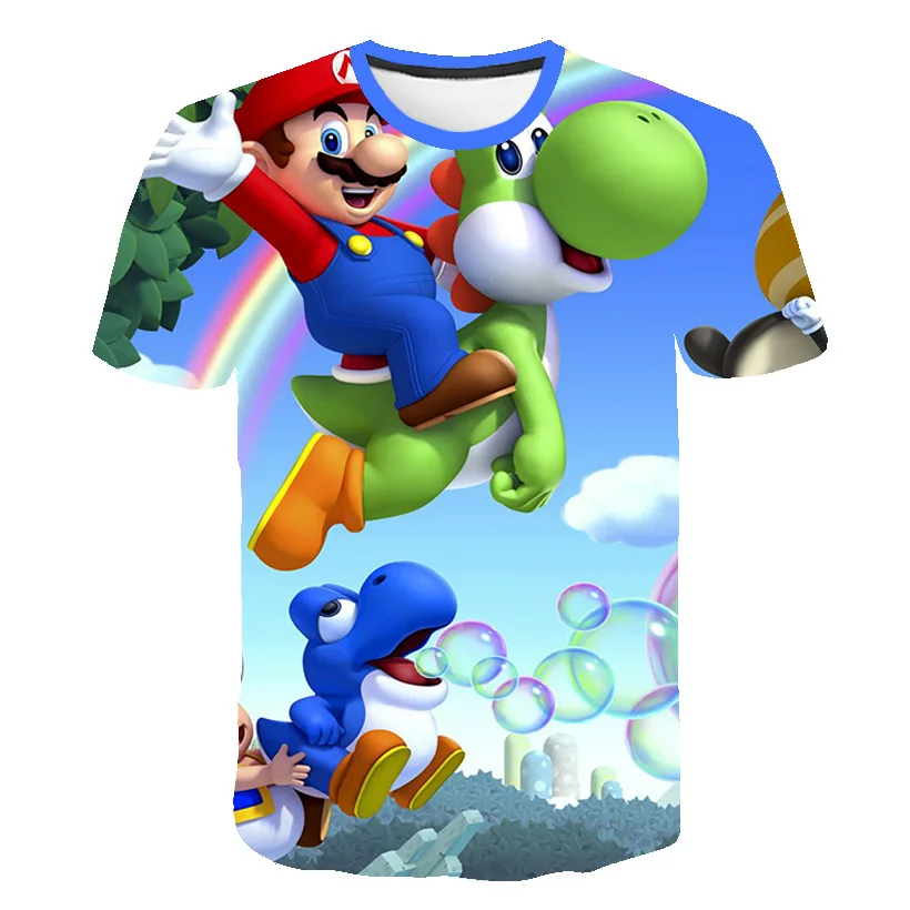 2020 Otroci 3D Tisk Mario T-majice Kostum Fantje Dekleta Poletje Tees Vrh Oblačila za Otroke, Otroška Oblačila, Casual Tshirt Stree