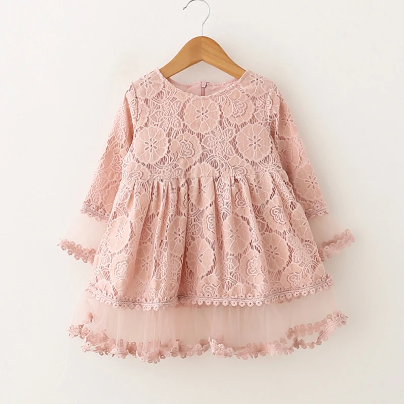 2020 Otroci, Dekleta, Čipke Cvetlični Vzorec, Obleko Kakovostno Načrtovanje Baby Dekle Stranke Obleke Otrok Poletje Princesa Dekliška Oblačila