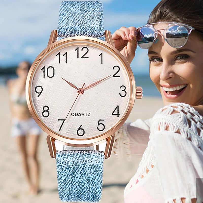 2020 Preprost blagovne Znamke Obleka Ženske quartz Ure, Modni Usnjeni ročno uro Za Ženske Število Izbiranje Watch Relogio Reloj bule Ura