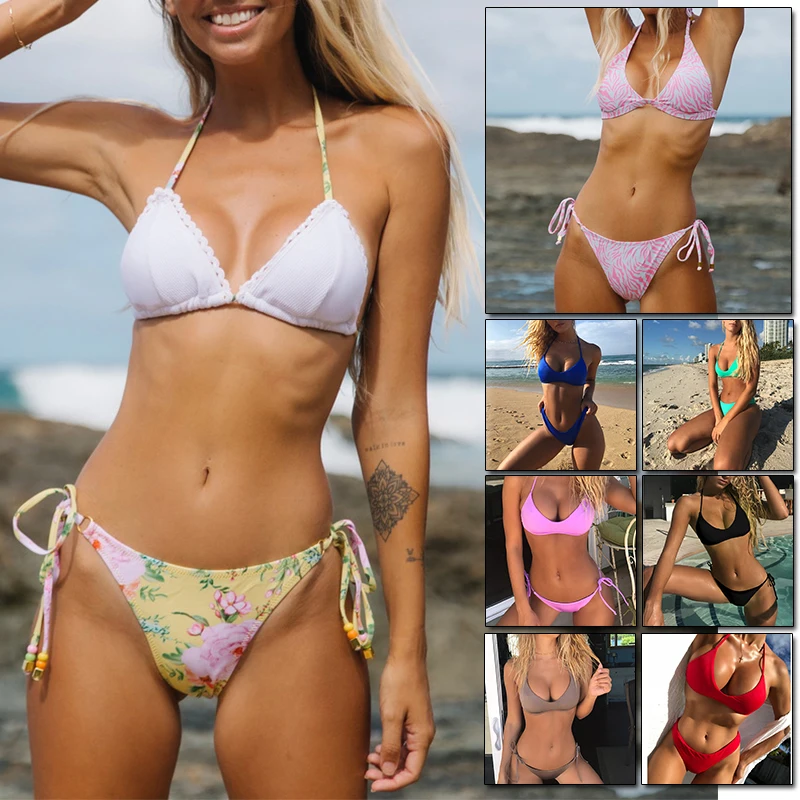 2020 Seksi Bikini Komplet Ženske Kopalke Push Up Modrc, Kopalke, Kopalke Plažo Za Kopanje Maillot Bain De Femme Biquini Plaža Obleko