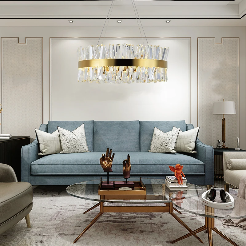 2020 Sodobne K9 Kristalno stropni lestenec za dnevno Sobo, spalnica led dekor Oblikovalec Luxury Gold/ Chrome razsvetljave v zaprtih prostorih