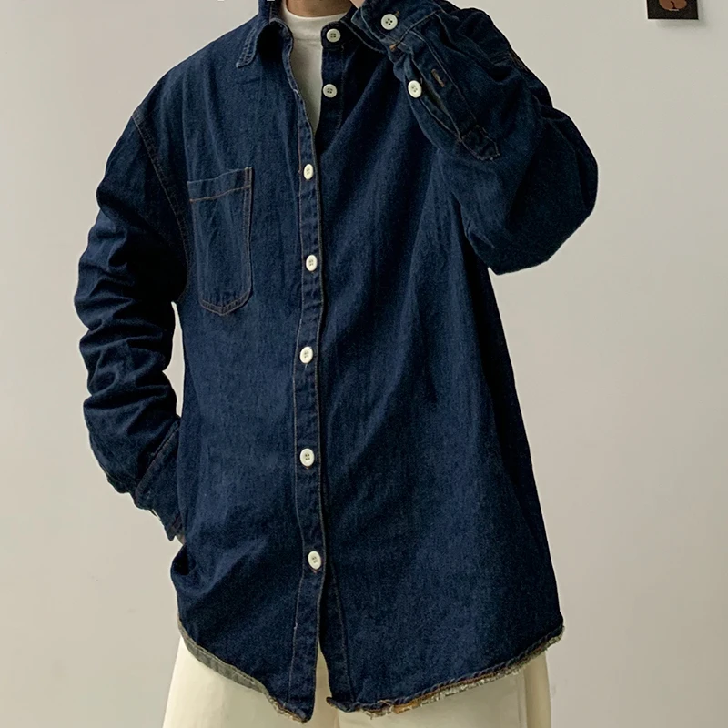 2020 Spomladi In Jeseni Novi Japonski Retro Orodje Stil za Moške Oprati Traper Suknjič Moda Priložnostne Barva Divje Top M-2XL