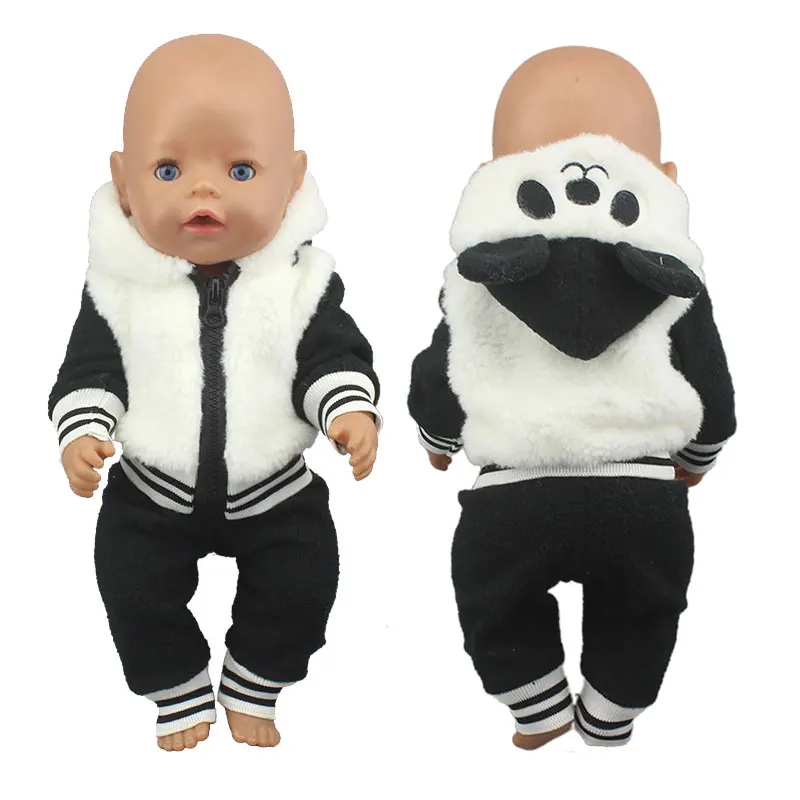 2020 Srčkan panda, oblačila, Obleke, Primerni Za 43 cm Baby Doll 17 Palčni Prerojeni Baby Doll Oblačila