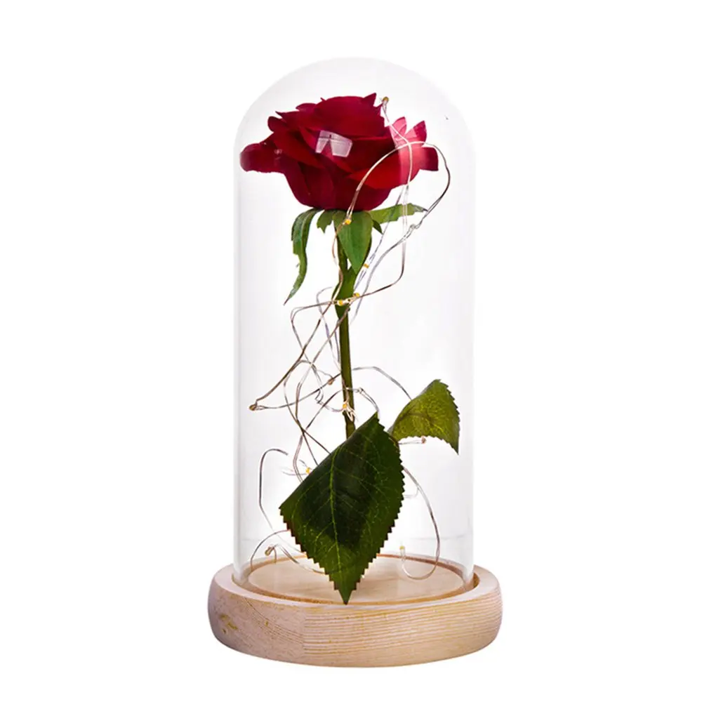 2020 Stranka Ljubitelje Poroka, Valentinovo Darilo V LED, Steklena Kupola Vedno Vrtnico Rdečo Vrtnico, Konzervirane Rose Belle Rose Posebno Romantično Darilo