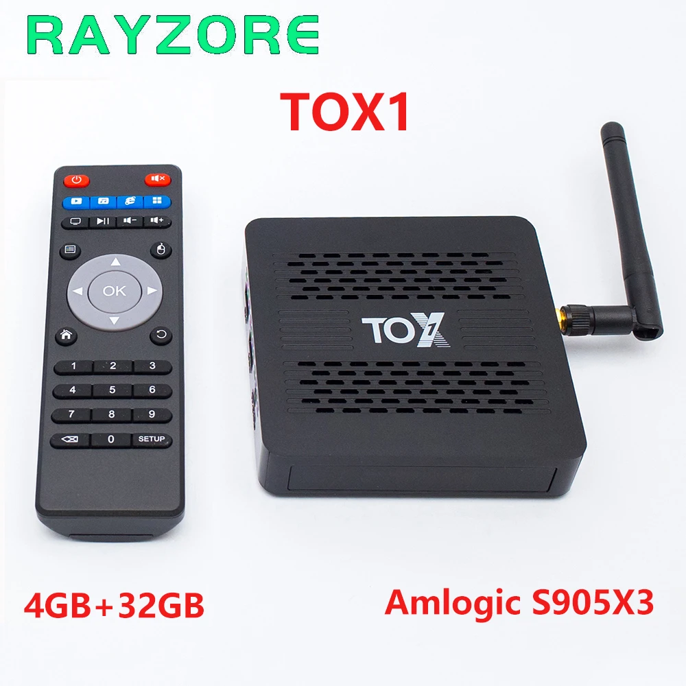 2020 TOX1 Neo Tv Box Amlogic S905X3 Android 9.0 TV Box 4GB 32GB Net Tv Box 2.4 G 5G WiFi 4K Bluetooth 1000M TV BOX VS X96 Max