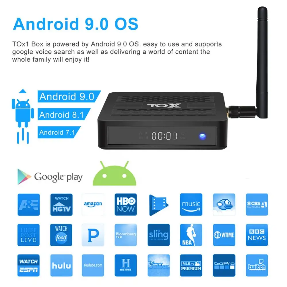 2020 TOX1 Neo Tv Box Amlogic S905X3 Android 9.0 TV Box 4GB 32GB Net Tv Box 2.4 G 5G WiFi 4K Bluetooth 1000M TV BOX VS X96 Max