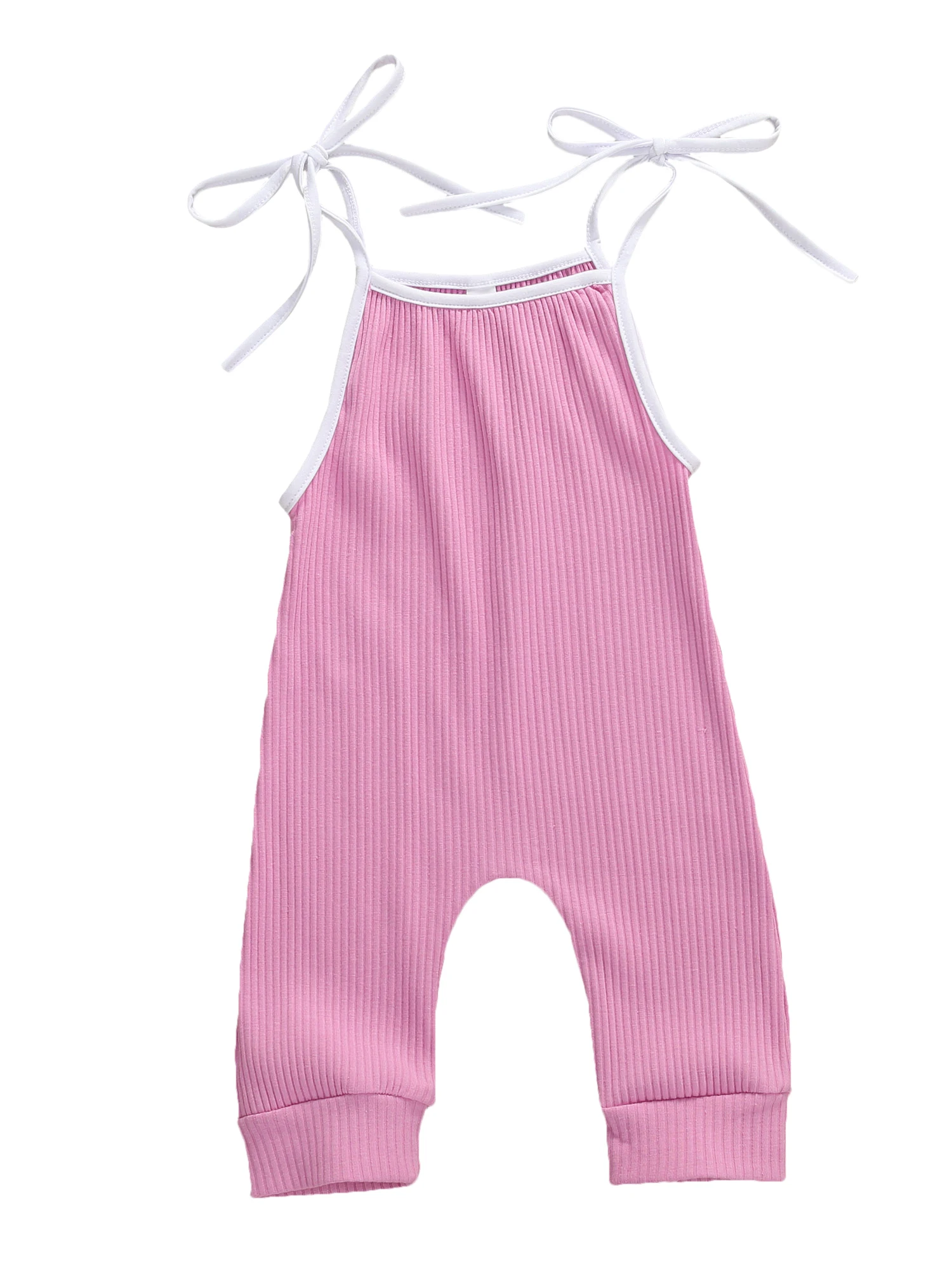 2020 Trdna Romper za newborn Baby dekleta dojenčkov otroci brez rokavov bombaž Romper vrh splošno hlače enem kosu poletno obleko 4 barve