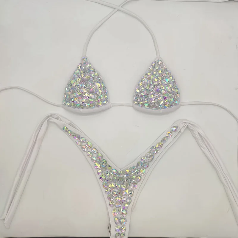 2020 venera počitnice nosorogovo bikini komplet diamond kopalke seksi ženske kopalke nov slog bling kamni plažo