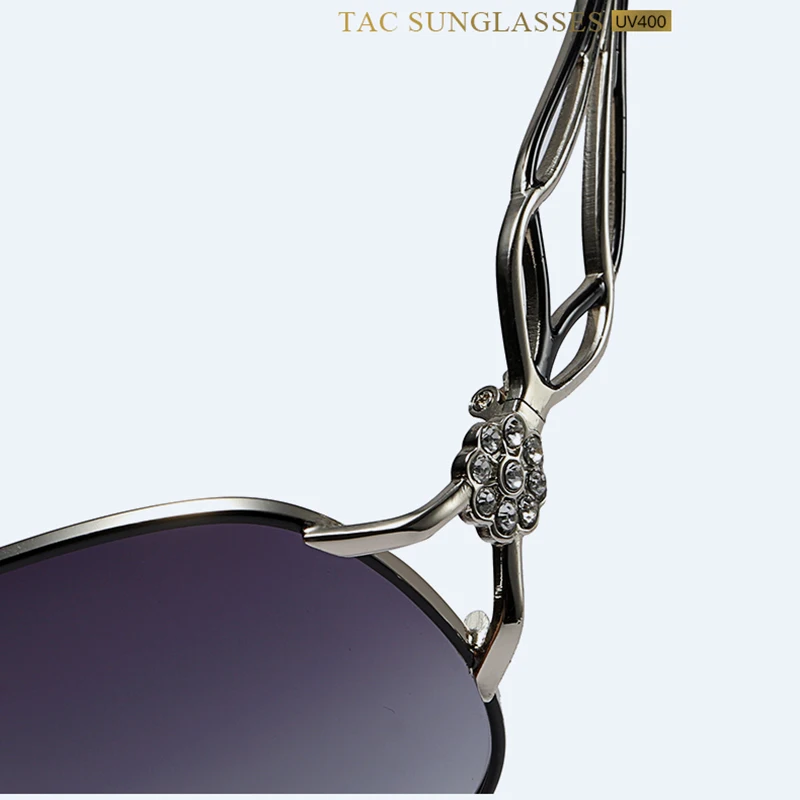 2020 Ženski Gradient Objektiv Diamant encrusted Polarizirana sončna Očala, Trendovska ženska sončna očala z UV Blokiranje z Odtenki Polje S501