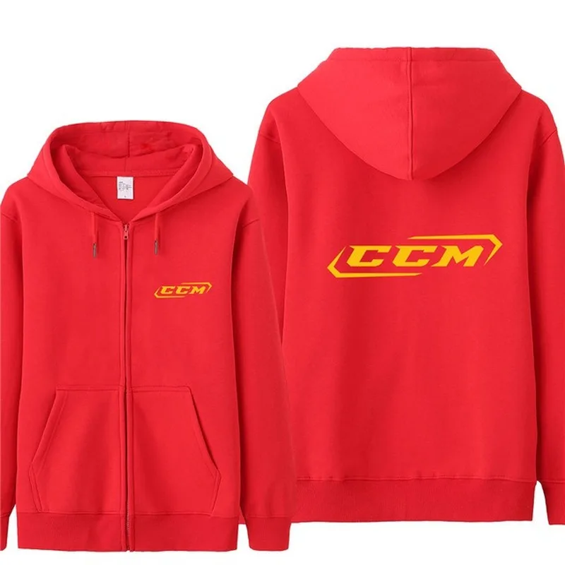 2020New CCM Logo Majica s Kapuco Moški Jesenski Plašč Puloverju Runo Suknjič Unisex Človek CCM Sweatshirts