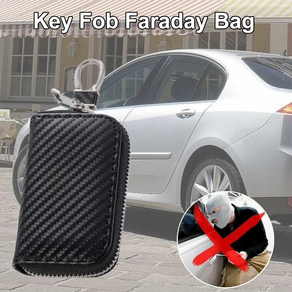 2021 Ključni Fob Faraday Vrečko RFID Signal Zaščita Zadrgo Avto Ključ Signal Zaščita Polje Prenosna Signal Zaščita Polje