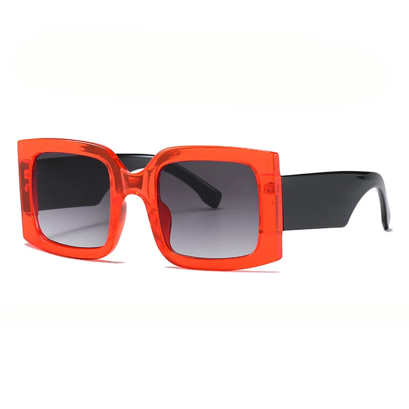 2021 Kvadratnih Sončna Očala Ženske Moški Prevelik Pravokotnik Retro Oblikovalec Blagovne Znamke Sončna Očala Ženski Moški Očala Punk Oculos De Sol