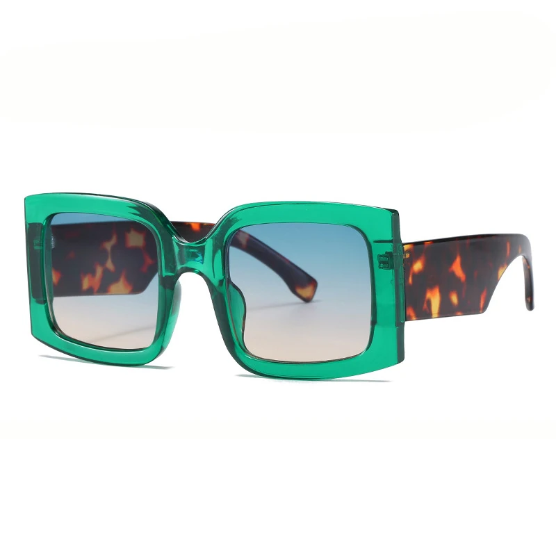 2021 Kvadratnih Sončna Očala Ženske Moški Prevelik Pravokotnik Retro Oblikovalec Blagovne Znamke Sončna Očala Ženski Moški Očala Punk Oculos De Sol