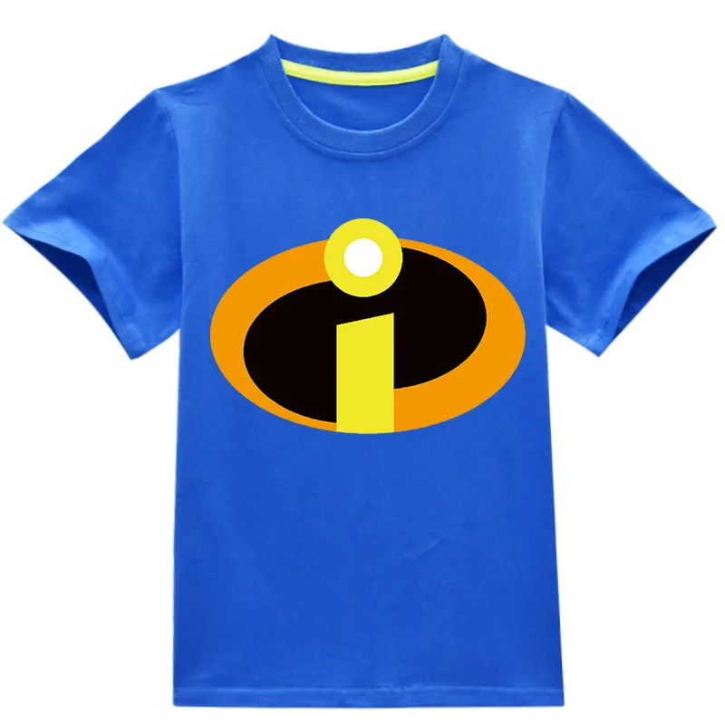 2021 Nov Baby Fantje Majica s kratkimi rokavi Otroci 3D Cartoon Kratkimi Rokavi Otroci T-Shirt Nova punca Incredibles 2 Oblačila