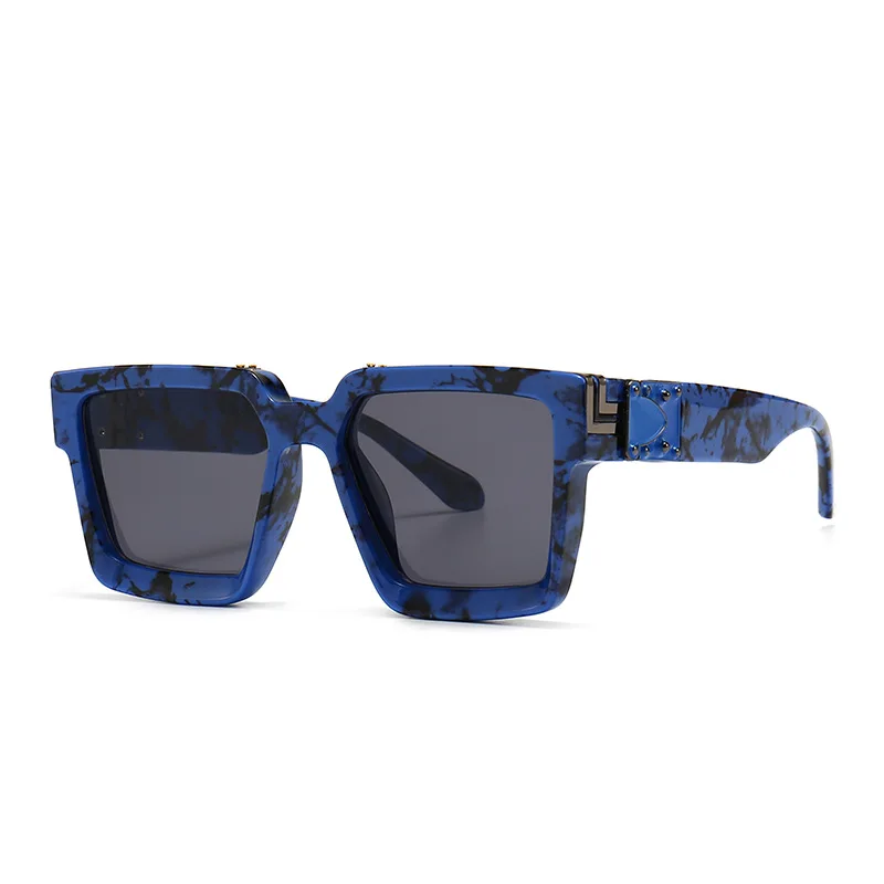 2021 Nov Kvadratni Prevelik sončna Očala Moda Modro Nebo, Bela Barva Očal Aolly Plastična Očala Okvir UV400 Odtenek Vožnje
