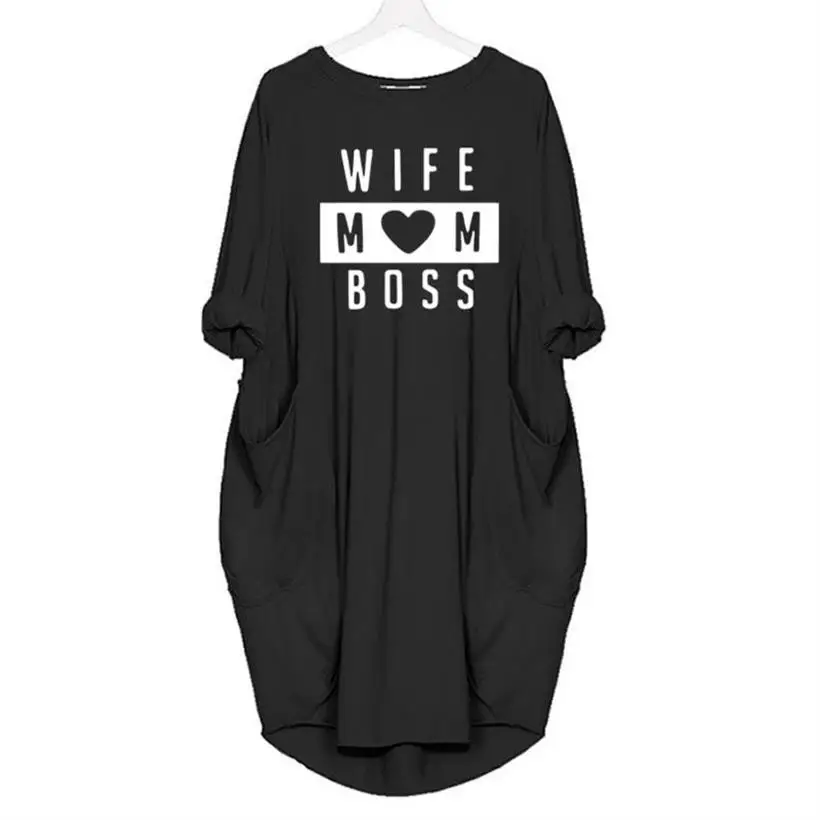 2021 Nov Modni Žep ŽENA ŠEF MAMA Črke Natisni T-Shirt za Ženske Vrhu T-Shirt Ženska Plus Velikost Harajuku Femme Tumblr