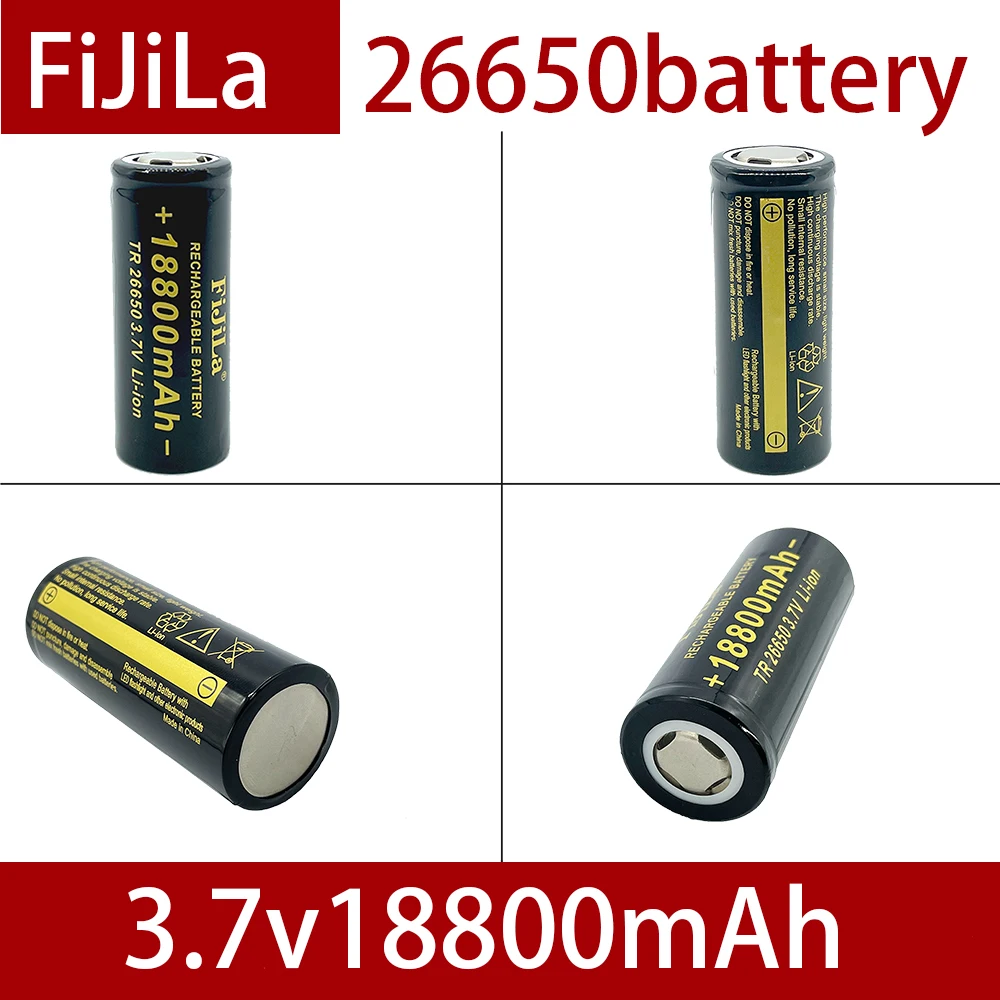 2021 Novih 3,7 V 26650 Baterije 18800mAh Li-ionska Akumulatorska Baterija Za LED Svetilka baterijska Svetilka Li-ion Baterija, akumulator akumulator