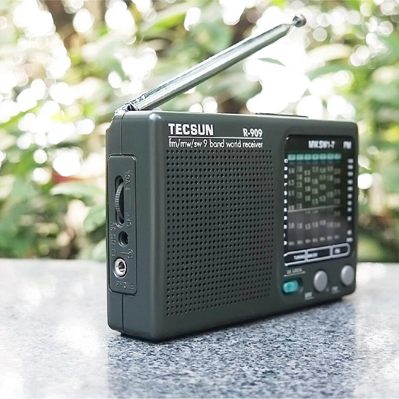 2021 Novo Tecsun R-909 R909 Radio FM / MW / SW 9 Band Besedo Sprejemnik Prenosni Radio Tecsun R909 Stereo Radio Priročno Radio