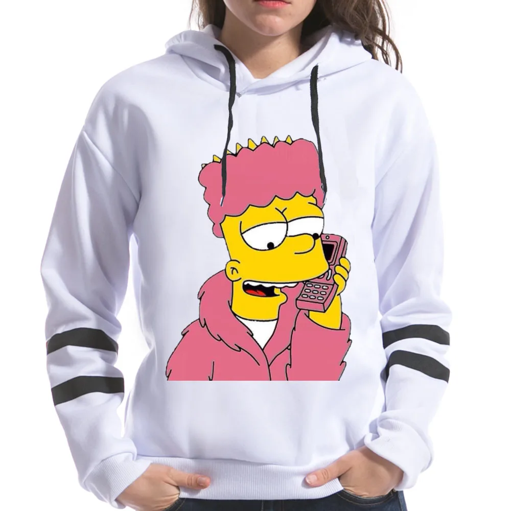 2021 Pomlad Ženske Hoodies XPS Tiskanja Hip Hop Sweatshirts Harajuku Ženski Dolg Rokav Simpsons Hooded