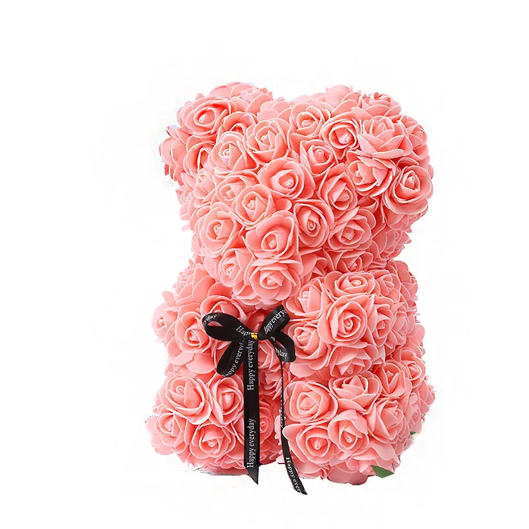 2021 valentinovo Darilo 25 cm Rdeče Rose medvedek Rose Cvet Umetno Okraski za Božična Darila Ženske Valentines Darilo