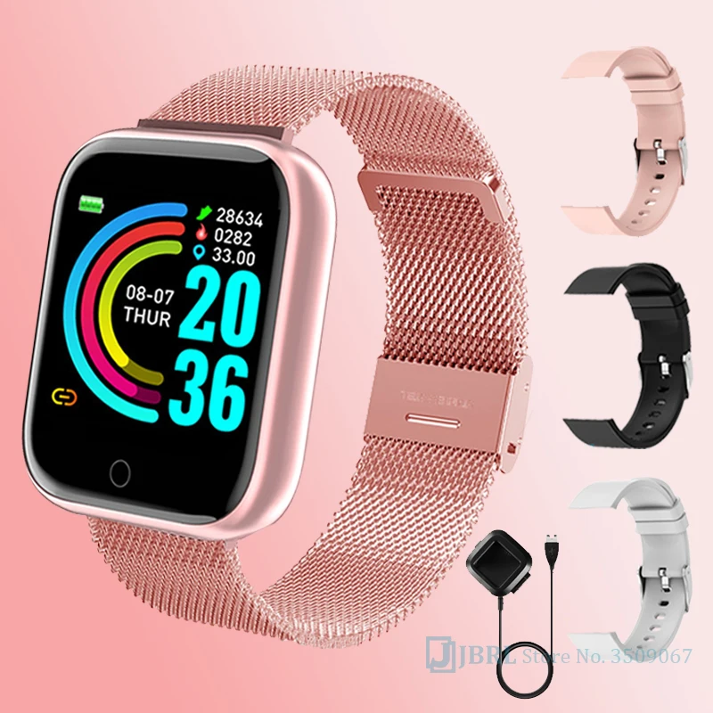 2021 Šport Pametno Gledati Ženske Smartwatch Moški Fitnes Zapestnica Nepremočljiva Bluetooth Elektronika Ura Za Android IOS Pametno Uro