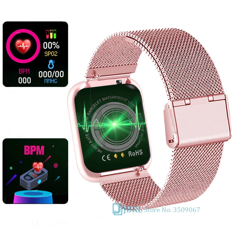 2021 Šport Pametno Gledati Ženske Smartwatch Moški Fitnes Zapestnica Nepremočljiva Bluetooth Elektronika Ura Za Android IOS Pametno Uro