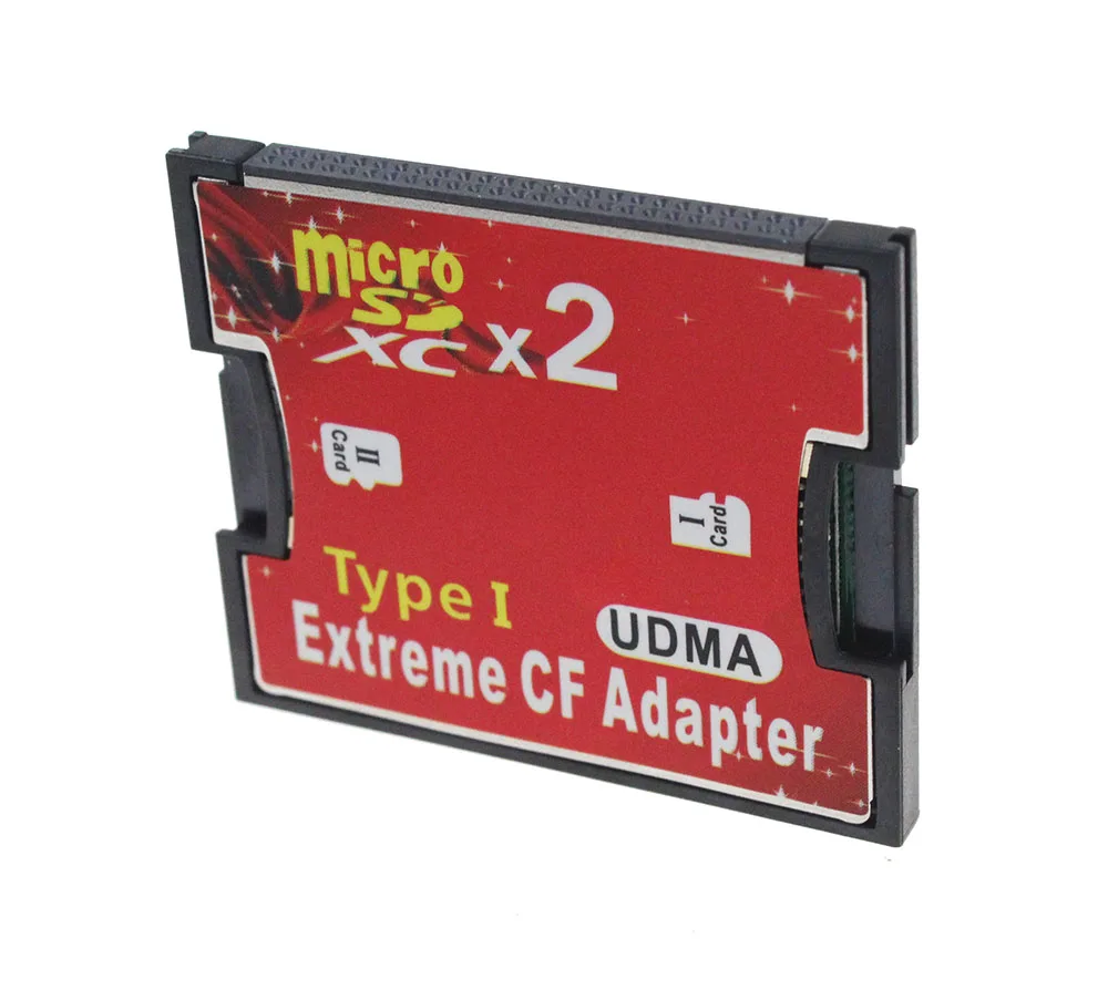 2021Hight Kakovostno Rdeče Dvojno Režo za Micro SD SDHC SDXC TF, da PRIM Adapter za kartico MicroSD do Skrajne Compact Flash Type I Kartice Pretvornik