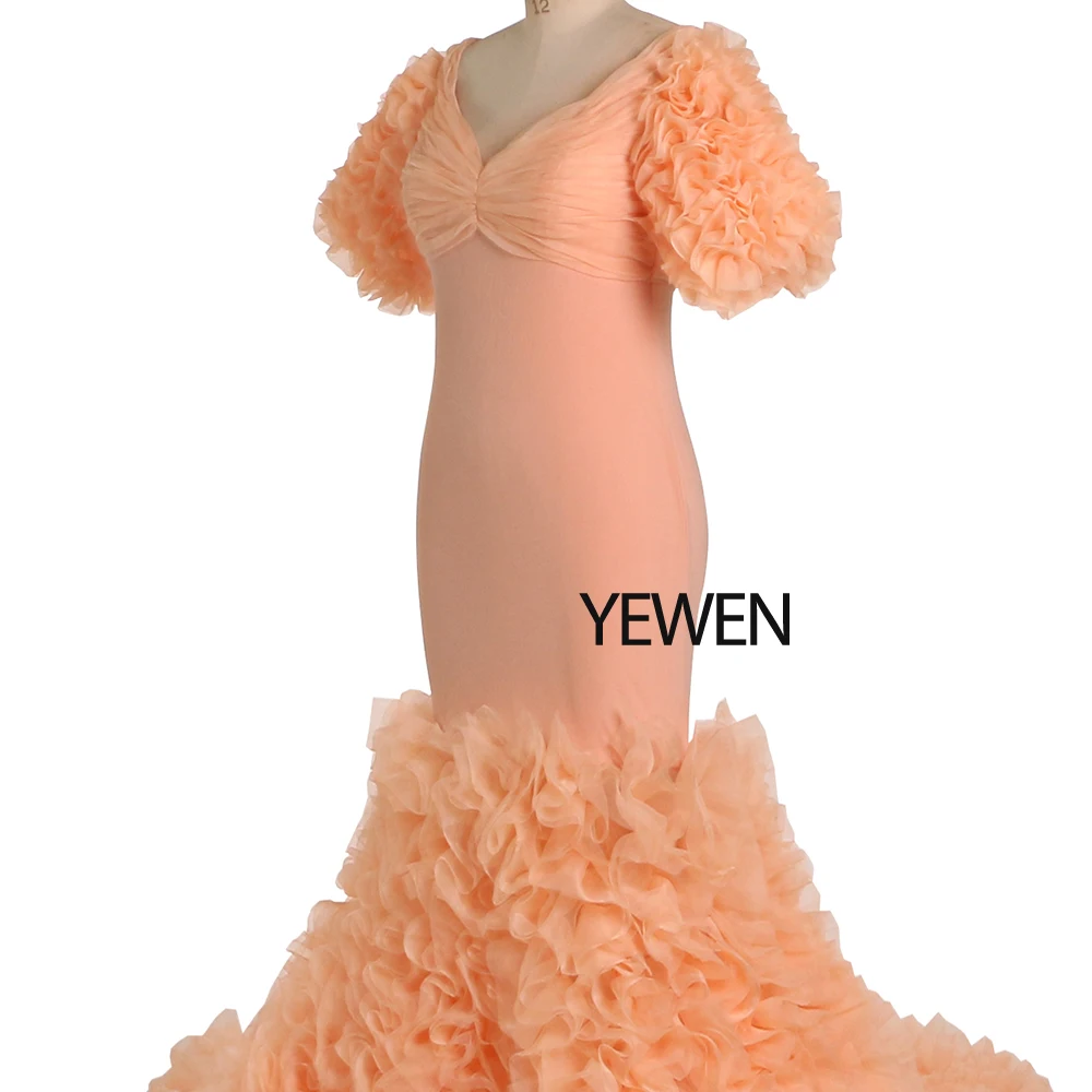 2021New Design Kratke Rokave Porodniškega Photoshoot Prom Oblačenja Yewen Porodniškega Obleke