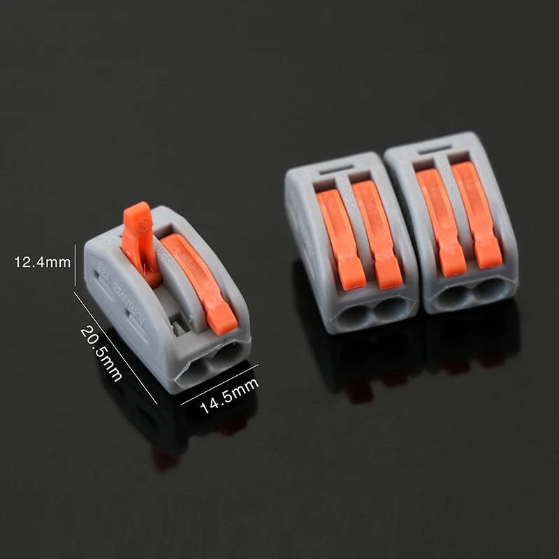 20PC/box žico priključek crimp priključek napeljave mini hitro kompakten priključki push-v univerzalni 2 pin 0.08-2,5 mm