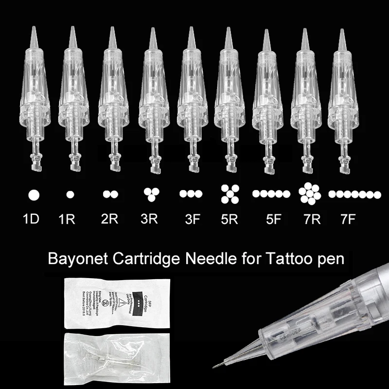 20pcs Bayonet Nano Derma Pero Igle Kartuše Stalno Ličila Microblading Tatoo Igle za Obrvi/ustnice/eyeliner Stroj