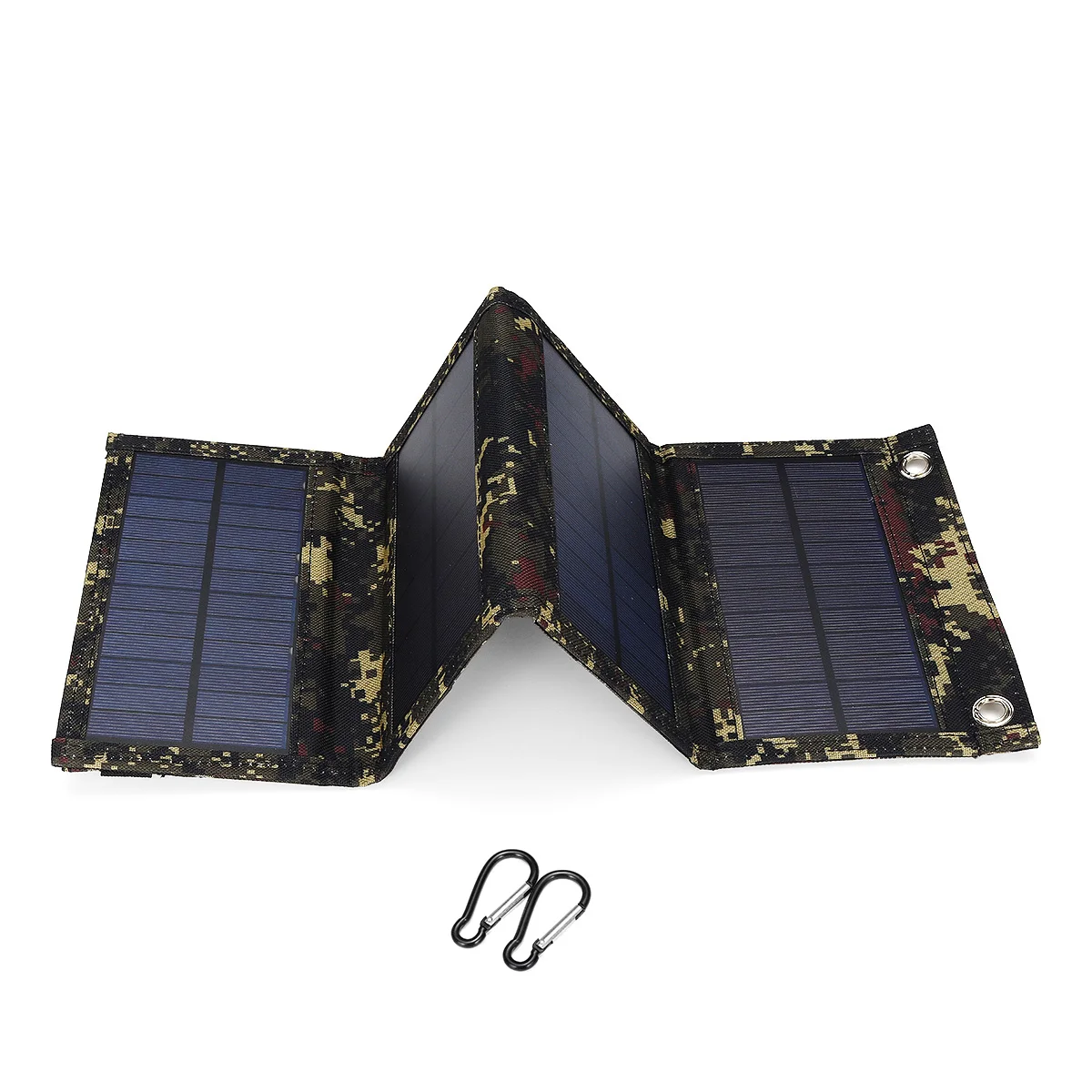 20W Sončne celice Prenosna Zložljiva Zložljiva Nepremočljiva Dvojno 5V USB solarnimi Polnilnik Moči Banke za Baterijo Telefona