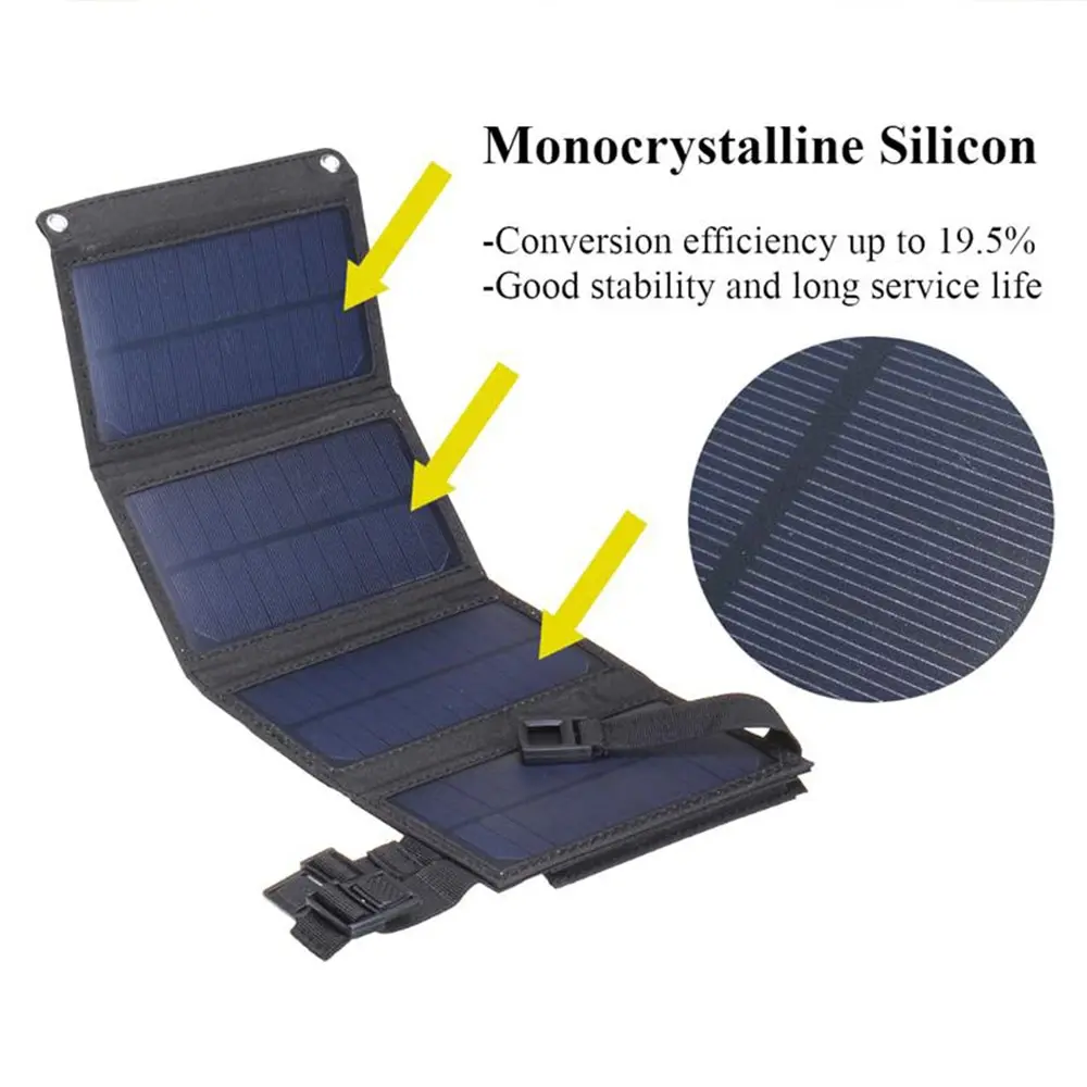 20W USB solarnimi Prenosna Zložljiva Nepremočljiva solarnimi Polnilnik na Prostem, Potovanja Mobilne Baterije Polnilnik Nova