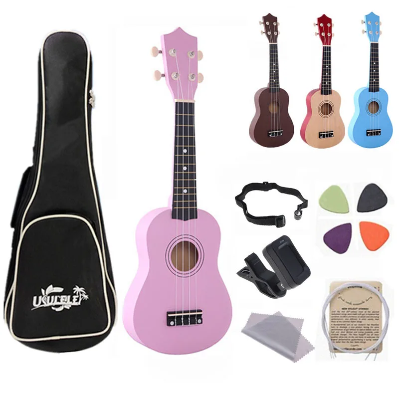 21 Palčni Sopran Ukulele 4 Strune za Akustične Pisane Havajih Kitara Guitarra Instrument za Otroke in Glasbe Začetnik