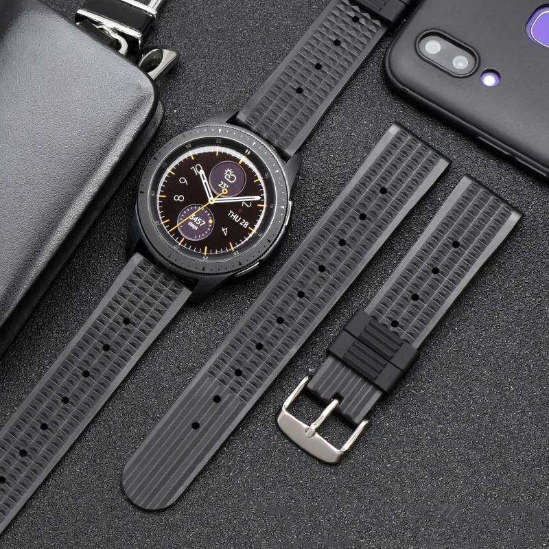 22 20 mm silikonski mehko trak za Samsung galaxy watch 46mm Prestavi S3 nepremočljiva watch band za Huawei Watch GT GT2 šport zapestnica